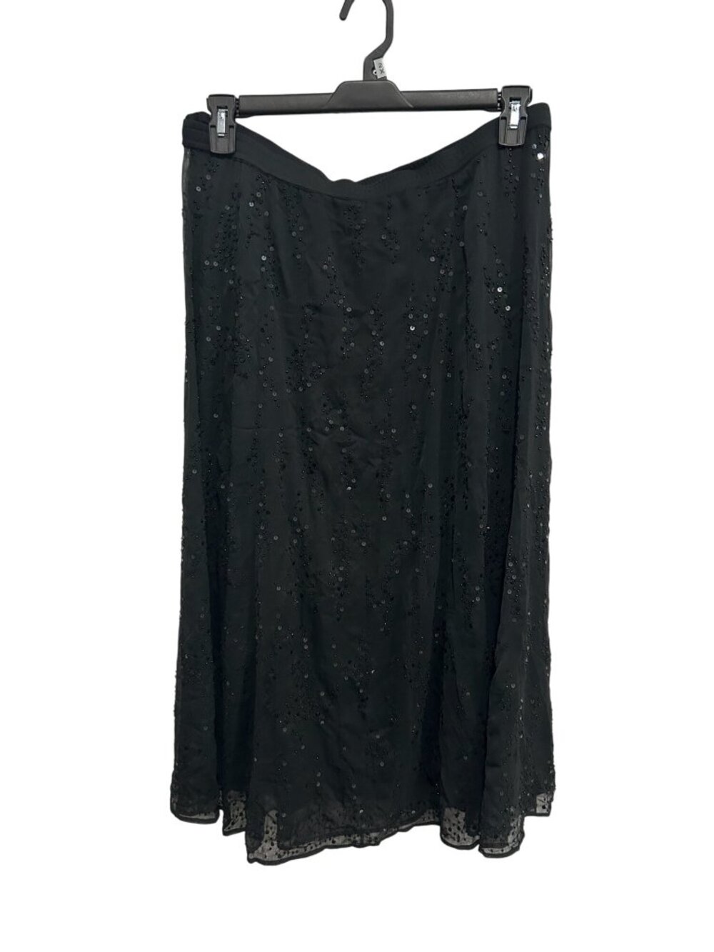 Soft Surroundings Beaded Sequin Skirt Black Sz Large Embellished Whimsigoth